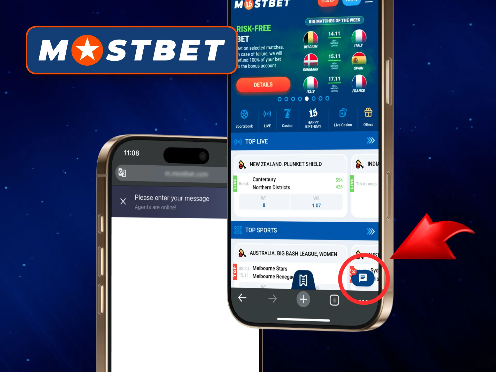 Taking care of customers in Mostbet mobile application.
