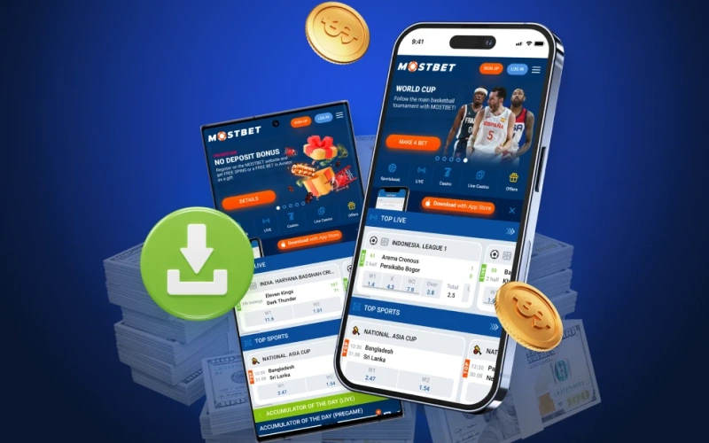 Download Mostbet app to get free spins.