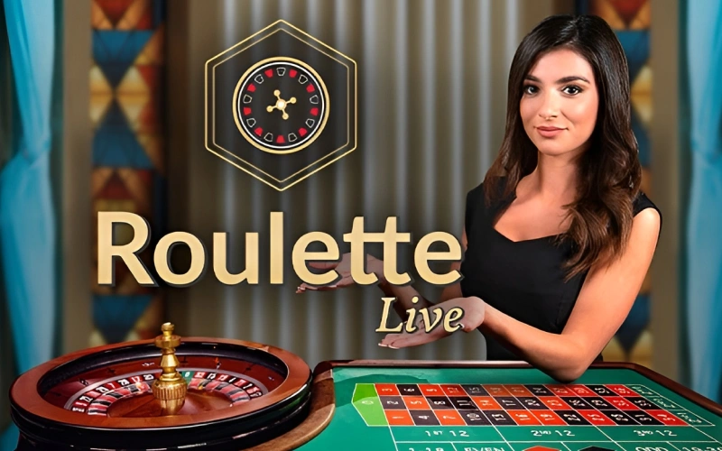 Bets on the outcome of a spinning wheel in real time at Live Roulette at Mostbet Casino.